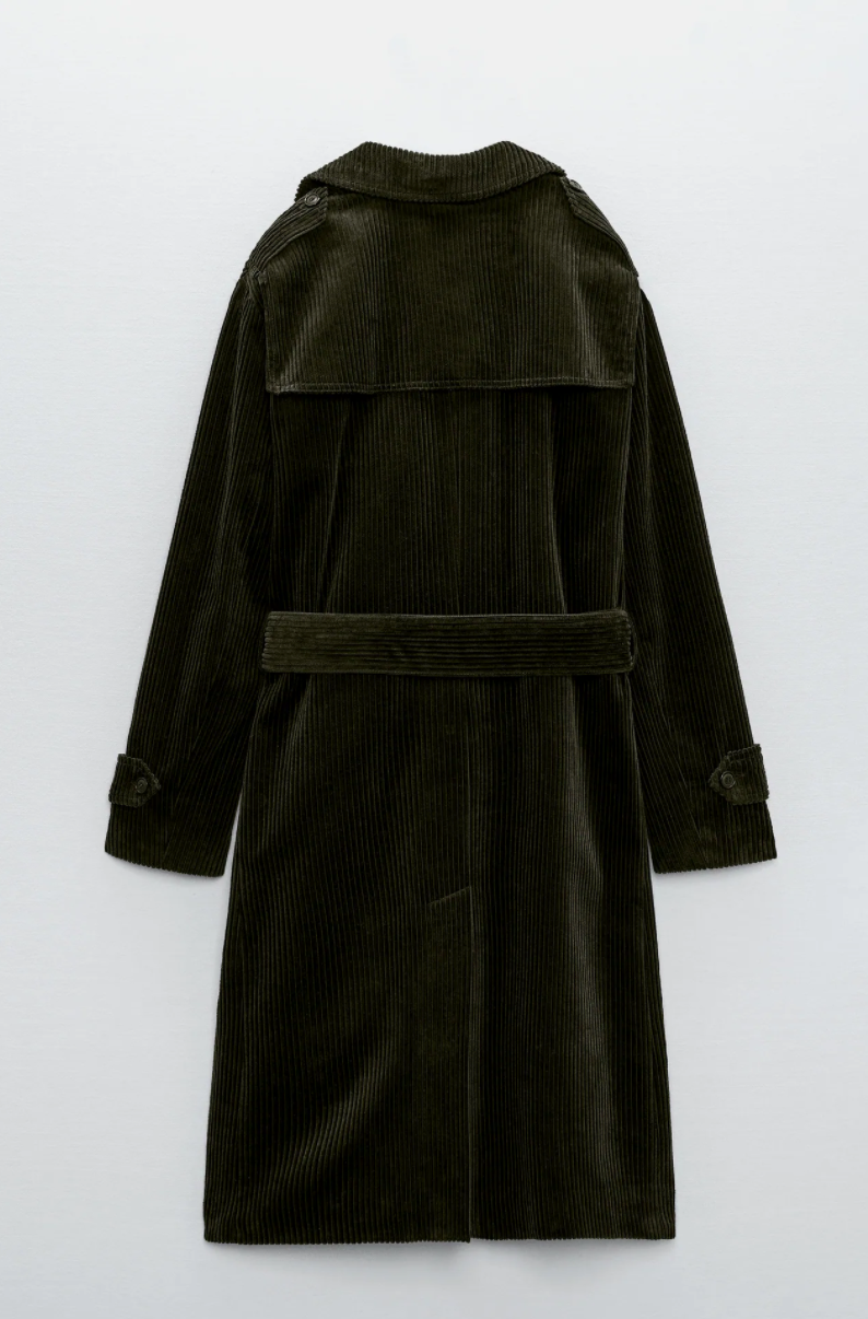 CORDUROY TRENCH COAT
