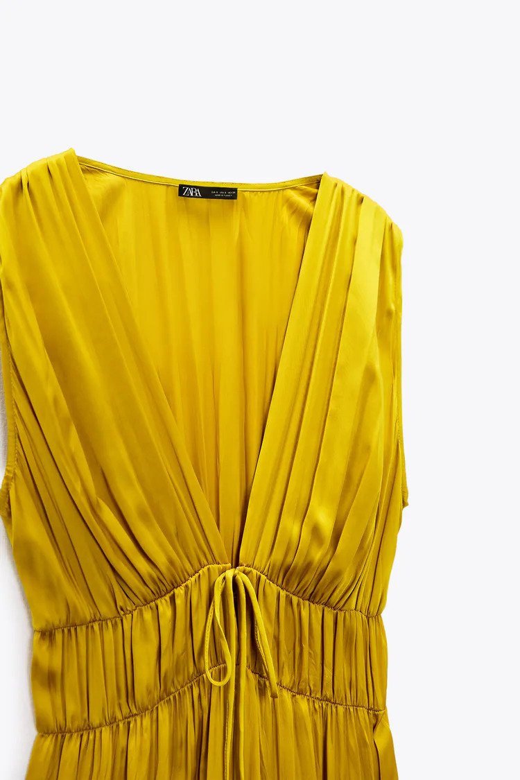 LONG SATIN EFFECT JUMPSUIT