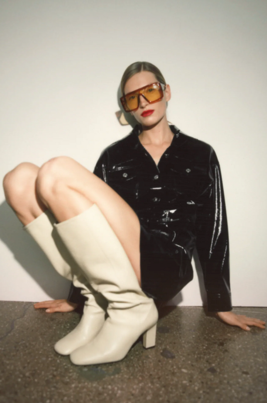 HIGH HEELED LEATHER BOOTS